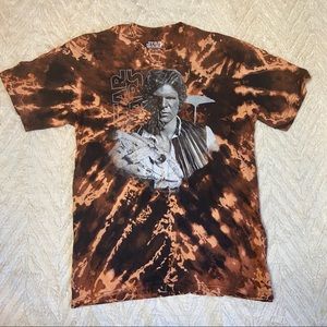 Star Wars Hans Solo Bleach Tie Dye Graphic Tee